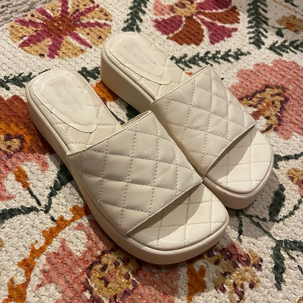 Platform slide sandals